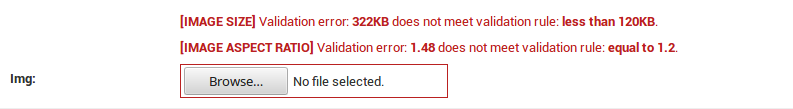 size and aspect ratio default error