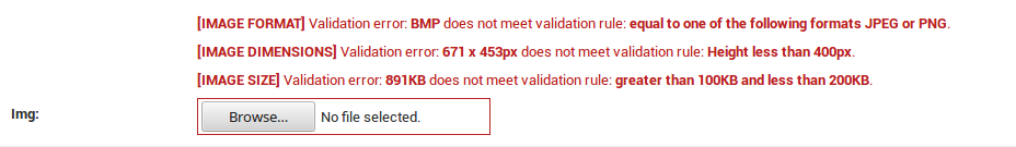 default error with image height and image file size
